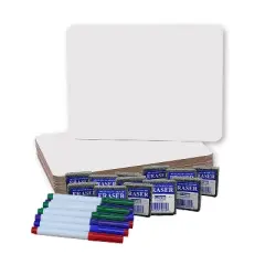 Flipside Magnetic Dry Erase Whiteboard Set 9" x 12" 12 Sets of 3 (FLP31004)