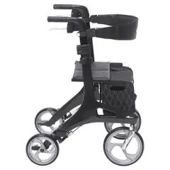 Drive Medical Nitro Elite CF Carbon-Fiber Rollator - Ultra-Light, One-Hand Folding  Black