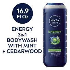 Nivea Men's Energy Body Wash with Mint Extract and Cedarwood - 16.9 fl oz