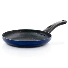 Oster Luneta 8 Inch Aluminum Nonstick Stovetop Frying Pan in Blue