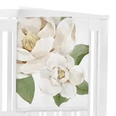 Sweet Jojo Designs Girl Baby Milestone Blanket Watercolor Magnolia Green and Ivory