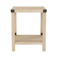 Sophie Rustic Industrial X Frame Side Table - Saracina Home