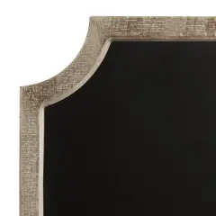 Kate and Laurel Hogan Framed Scallop Chalkboard, 23.5x36, Rustic Brown