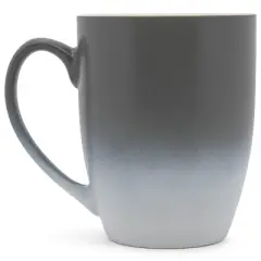 Elanze Designs In My Soccer Mom Era Two Toned Ombre Matte 10 ounce New Bone China Coffee Tea Cup Mug For Your Favorite Morning Brew, Gray and White