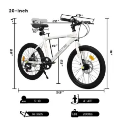Gulches 26 Inch Kids Steel Mountain Bike, 7-Speed, Suspension Fork, Dual Disc Brakes, Full-Coverage Protection, 85% Pre-Assembled
