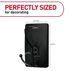 Command 2pk X-Large Matte Black Triple Hook