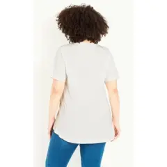 Women's Plus Size Print T-Shirt  - White Bright Butterf | EVANS