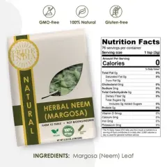 PRIDE OF INDIA Neem(Margosa) Leaf Whole PACK of 1 - 3.53 Oz