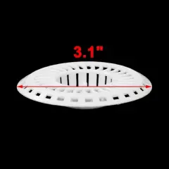 Unique Bargains Plastic White 8cm Diameter Sink Strainer White 3.1" Diameter 2 Pcs