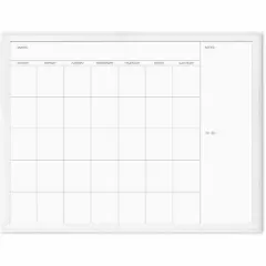 U Brands - Magnetic Dry Erase Calendar - Steel Surface