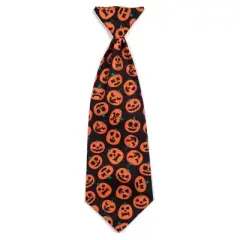 The Worthy Dog Jack-O-Lantern Neck Tie Adjustable Collar Attachment Accessory