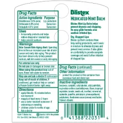 Blistex Medicated Mint Balm SPF 15, 0.15 Oz