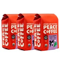 Peace Coffee Black Squirrel Espresso Blend Medium Roast Whole Bean Coffee - 36oz/3ct