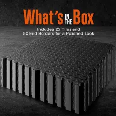 Squatz 25 - Pc Foam Interlocking Exercise Mat - Black