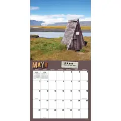 TF Publishing 2024 Wall Calendar 12"x12" Outhouses