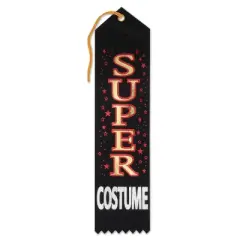 Beistle Super Costume Award Ribbon, 2" x 8", (6/Pkg) Multicolored