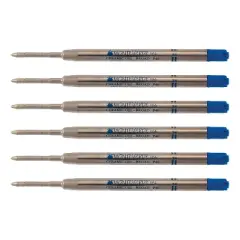Monteverde Monteverde Ballpoint Pen Refill Broad Point Blue Ink 6 Pack (P443BU)