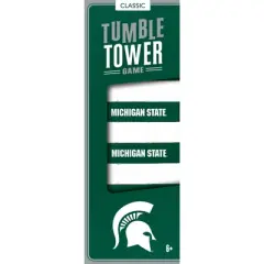 MasterPieces Real Wood Block Tumble Towers - NCAA Michigan State Spartans
