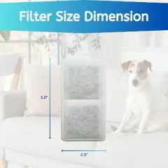 24 Packs Nispira Replacement Large Water Filter Compatible With Whisker City Automatic Pet Fountain For Cat Dog Size 5"L x 2.5"W