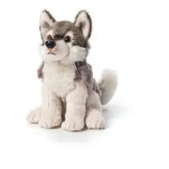 DEMDACO Wolf Beanbag 5.5 inch - Silver