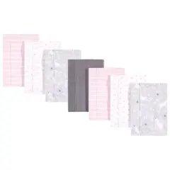 Hudson Baby Infant Girl Cotton Flannel Burp Cloths 7pk, Whimsical Unicorn, One Size