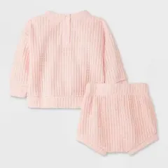 Baby Girls' Chenille Sweater Top & Bottom Set - Cat & Jack&trade; Pink