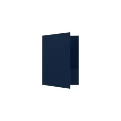 LUX 9 x 12 Presentation Folders Standard Two Pocket Dark Blue Linen 100/Pack (PF-DBLI-100)