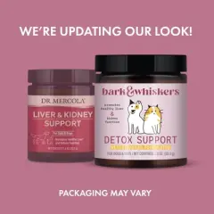 Dr. Mercola Bark & Whiskers Detox Support for Dogs & Cats, Promotes Healthy Liver & Kidney Function, Veterinarian Formulated, Non-GMO