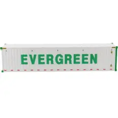 40' Refrigerated Sea Container "EverGreen" White "Transport Series" 1/50 Model by Diecast Masters