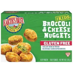 Earth's Best Gluten Free Frozen Broccoli and Cheese Nuggets for Kids - 8oz
