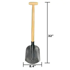 DeWit Rounded Shovel &ndash; Compact & Durable with Ergonomic T-Handle
