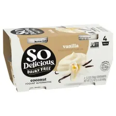 So Delicious Dairy Free Vanilla Coconut Milk Yogurt - 4ct/5.3oz Cups