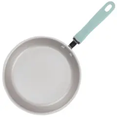 Rachael Ray Create Delicious 9.5" Aluminum Nonstick Deep Skillet with Lid Light Blue