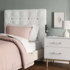 Twin Ryan Tufted Stick-on-the-Wall Dorm Headboard USB - Threshold&trade;