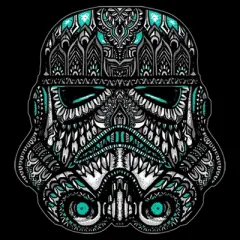 Men's Star Wars: A New Hope Tribal Stormtrooper Helmet  T-Shirt - Black - 4X Big Tall