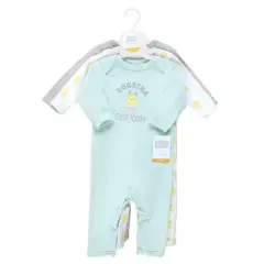 Hudson Baby Unisex Baby Cotton Coveralls, Eggstra Cute