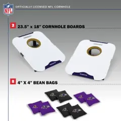 NFL Baltimore Ravens All-Weather Travel Cornhole Set