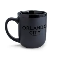 MLS Orlando City SC Black Coffee Mug - 16oz: Ceramic Drinkware, 5.5" Height, Single Piece