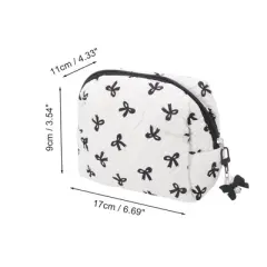 Unique Bargains Square Bag with Pendant Bow Makeup Bag 1 Pc