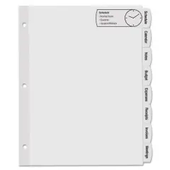 Avery Big Tab Large White Label Tab Dividers 8-Tab Letter 14441