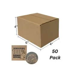 UOFFICE Bulk Pack of Corrugated Boxes 6" x 4" x 4" - Shipping and Storage Boxes