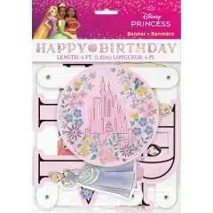 Disney Princess Happy Birthday Banner