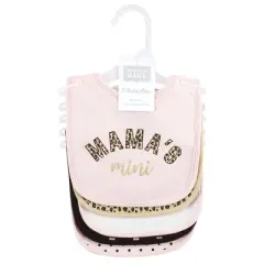 Hudson Baby Infant Girl Cotton Bibs, Mamas Mini, One Size