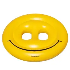 Swimline 72" Inflatable Smiley Face Island 2-Person Swimming Pool Raft - Yellow