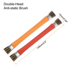 Unique Bargains Phone Motherboard Cleaning Brush 12x15mm Bristles Hair Brush, Orange + Red