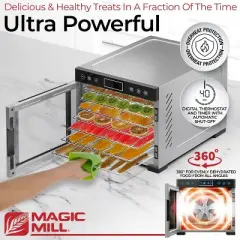 Magic Mill 7-Tray Stainless Steel Food, Herb, Fruit & Jerky Dehydrator Machine