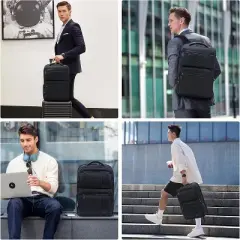Boersma Laptop Backpack 15.6 Inch, Water Resistant Business Daypack for School, College, Travel, Work, Lightweight Bookbag for Men Women