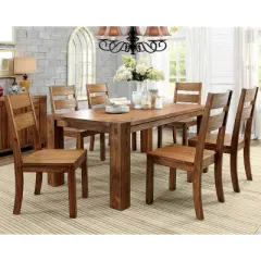7pc Arsenio&nbsp;Sturdy Dining Table Set Dark Oak - HOMES: Inside + Out