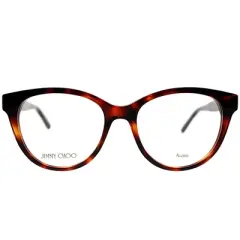 Jimmy Choo  581 Womens Cat-Eye Eyeglasses Havana 52mm