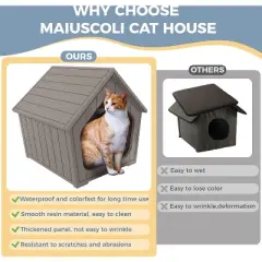 Decksplore Cat Bed for Outdoor Indoor Weatherproof Cat Shelters for Small Outdoor Shelter